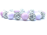 Pink Jade Glitter Stone Bracelet - C o s m i C ^ O x y g e N